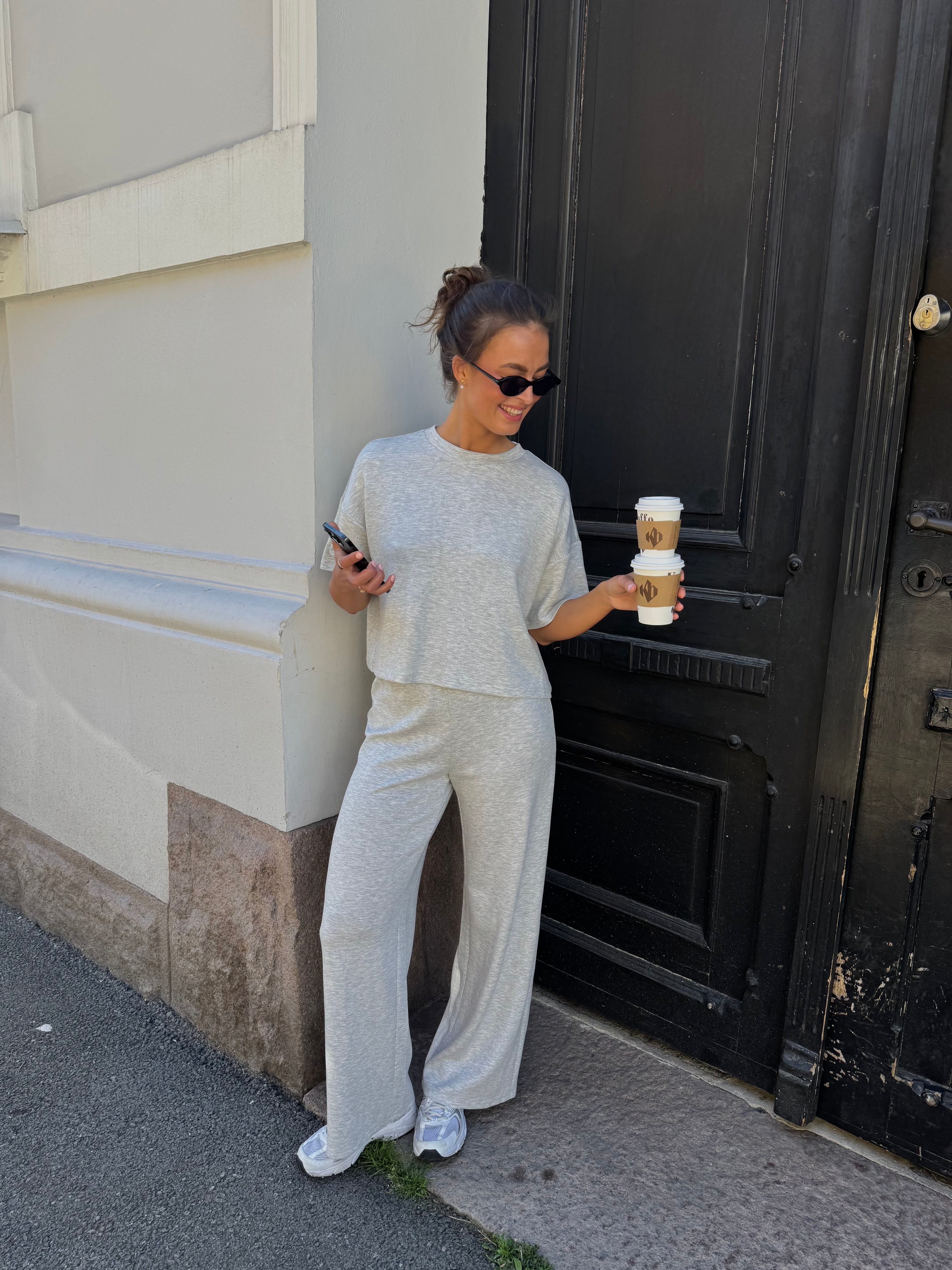 PCPOLLY Joggers - Light Grey Melange